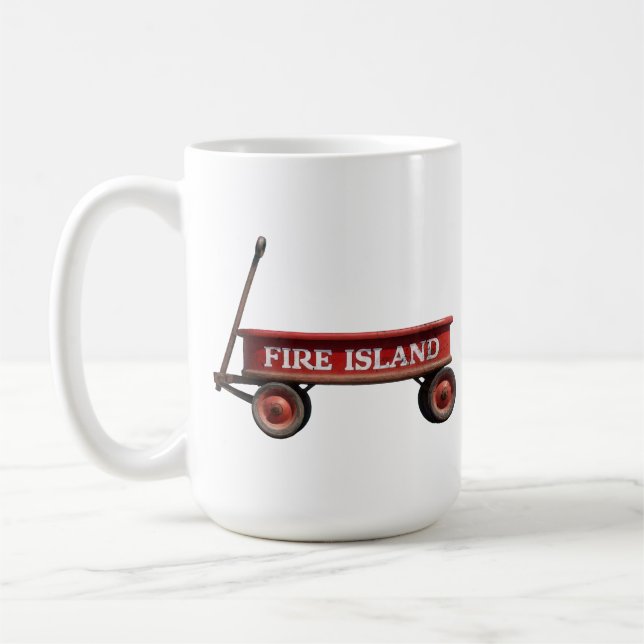 Fire Island red wagon kismet grove pines saltaire Coffee Mug (Left)