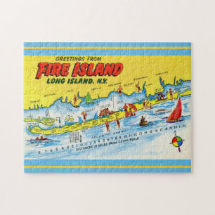 Fire Island Vintage Map  Jigsaw Puzzle