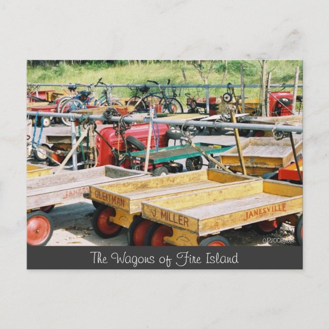 Fire Island Wagon Postcard (Front)