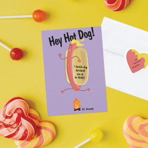 Fire Jumping Hot  Kids School Valentine's Day Card