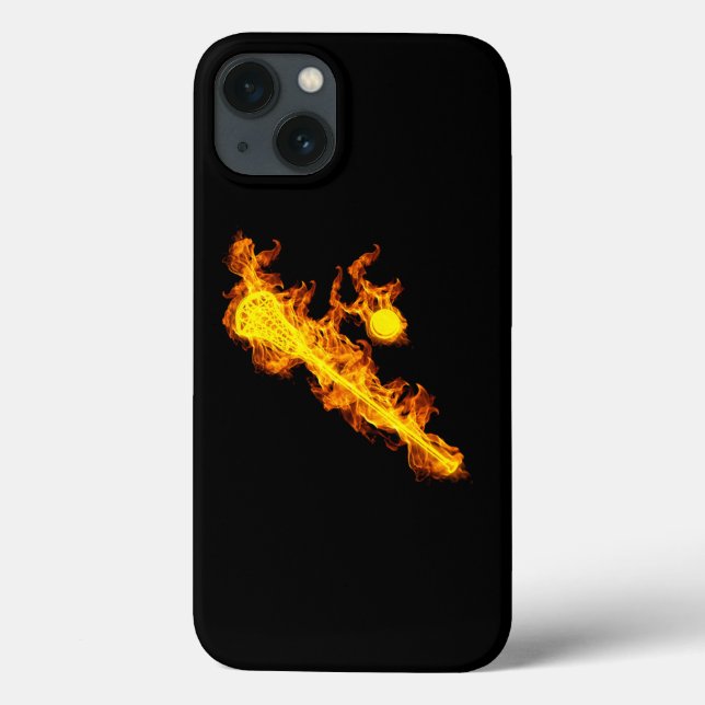 Fire Lacrosse Stick And Ball  Case-Mate iPhone Case (Back)