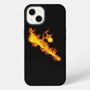 Fire Lacrosse Stick And Ball iPhone 13 Case
