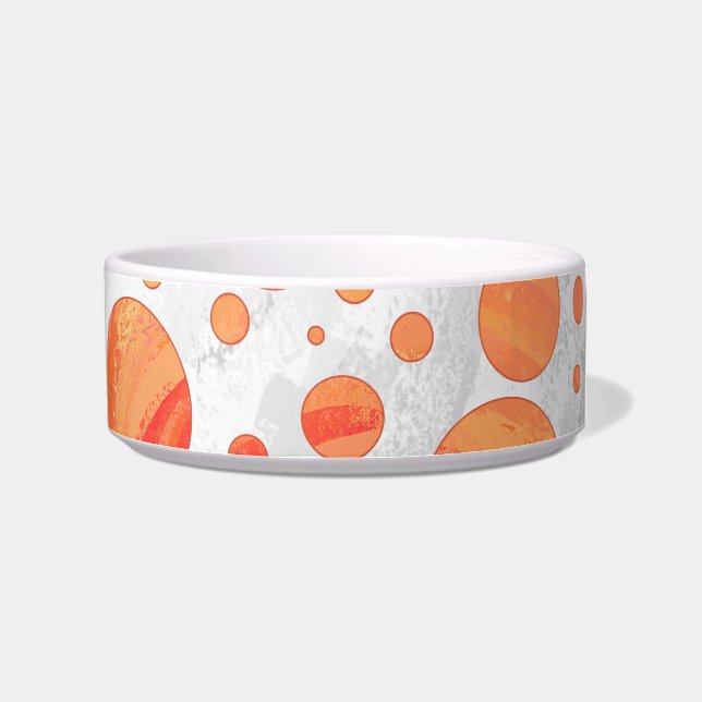 Fire Lake Orange Polka Dot Pattern Bowl (Right)