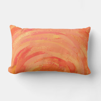 Fire Lake Orange Swirl Lumbar Cushion