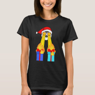 Fire Laser Cat Santa Funny Cute Ugly Boy Girl Chri T-Shirt