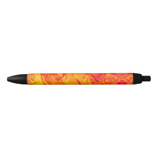 Fire Lava Volcano Marble Black Ink Pen