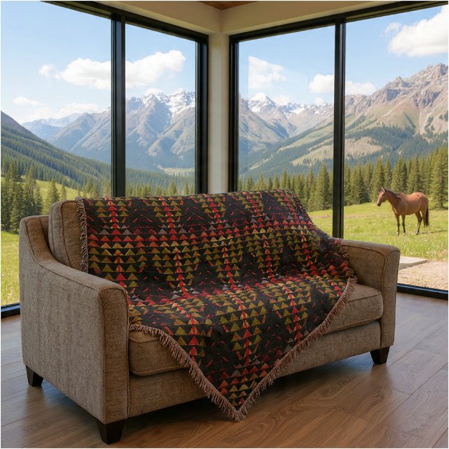 Fire Leaf Throw Blanket (Creator Uploaded)