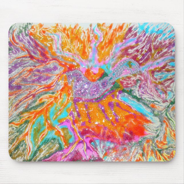 Fire Lightning Horse Mousepad (Front)