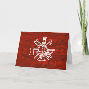 Fire Logo & Red Satin Background Customise Card