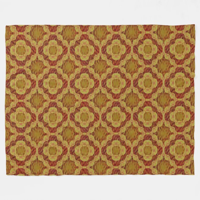 Fire Love Ring Pattern Fleece Blanket (Front (Horizontal))
