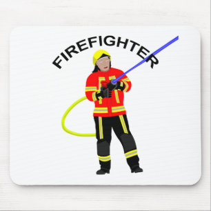 Fire man in use clothes Mousepad