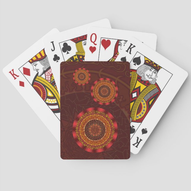 Fire Mandala Classic Playing Cards (Back)