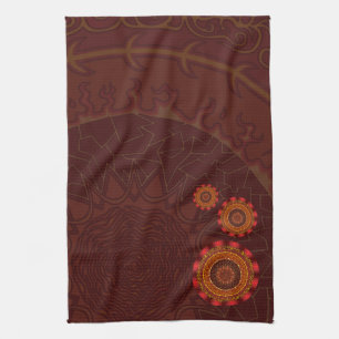 Fire Mandala Hand Towel
