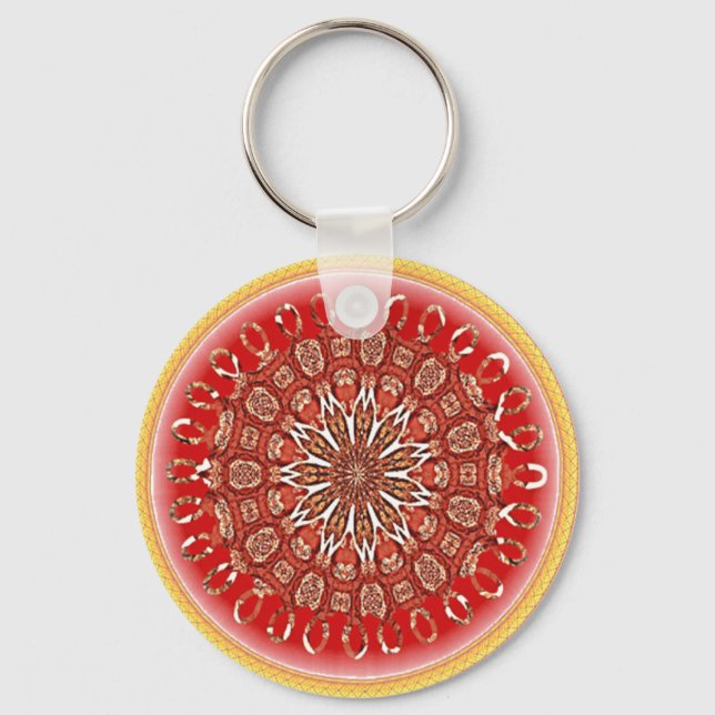 Fire Mandala Key Chain (Front)