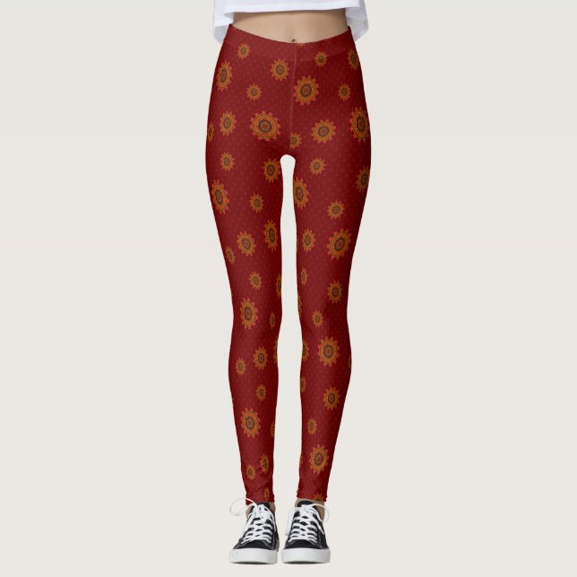 Fire Mandala Leggings (Front)