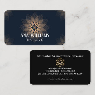 Fire mandala life teacher business card