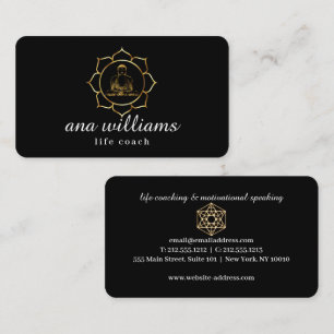 Fire mandala life teacher business card