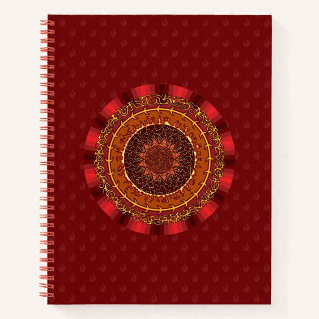 Fire Mandala Spiral Notebook (Front)