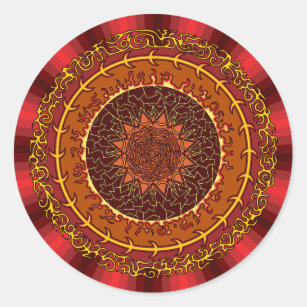 Fire Mandala Sticker