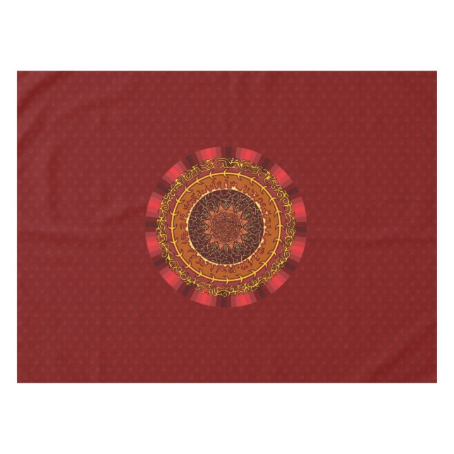 Fire Mandala Tablecloth (Front (Horizontal))