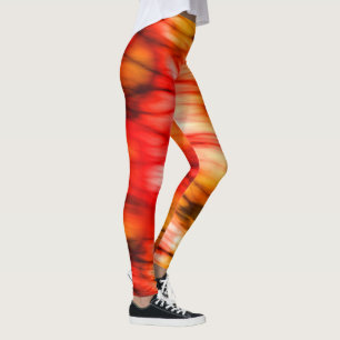 Fire Marble Abstract Leggings