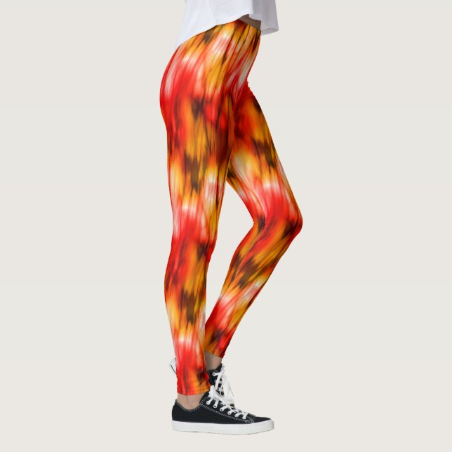 Fire Marble Abstract Leggings (Right)