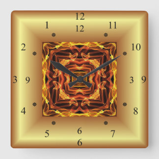 Fire Maze ~ Time Machine ~ Out Of The Crucible ~ Square Wall Clock