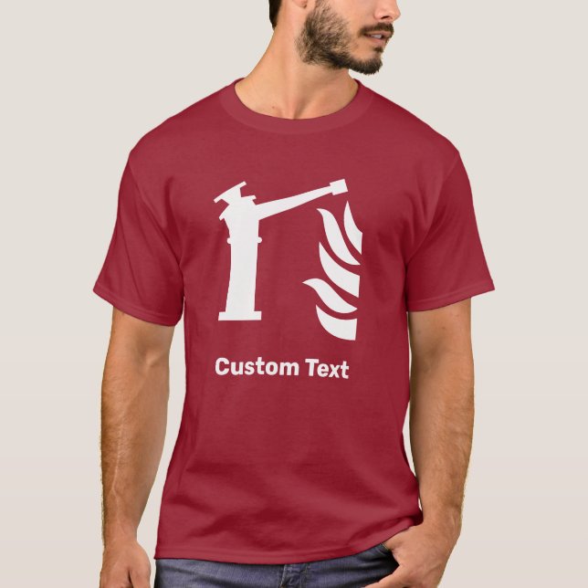 Fire Monitor Safety Sign T-Shirt (Front)