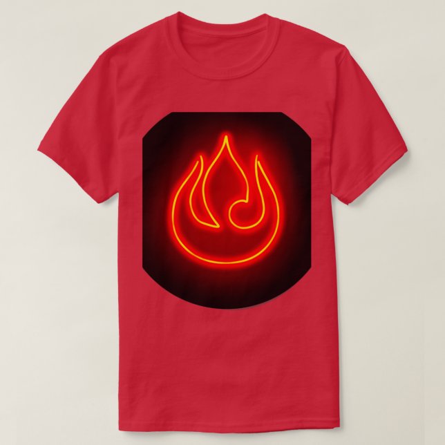 Fire Nation Banner Neon Sign T T-Shirt (Design Front)