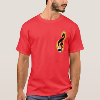 Fire Notes Cool Musical design T-Shirt
