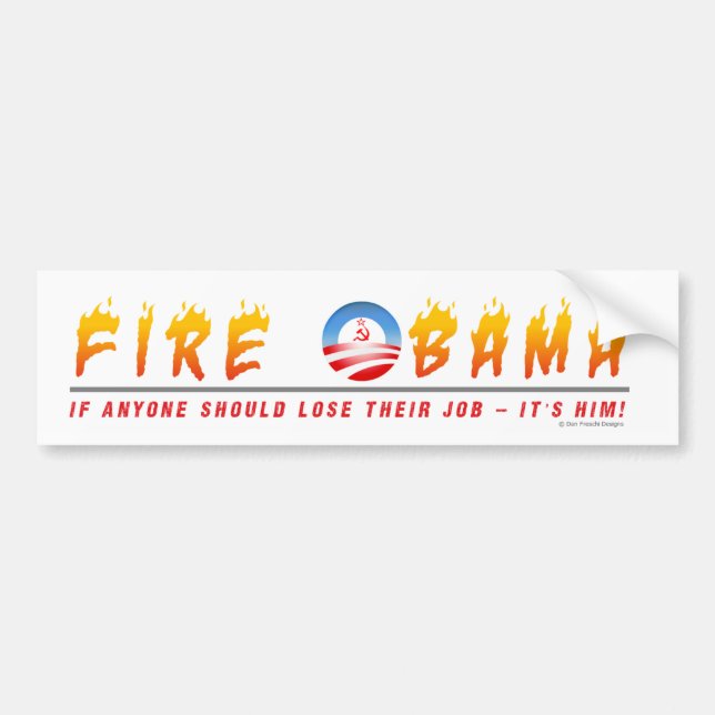 Fire Obama Bumper Sticker (Front)