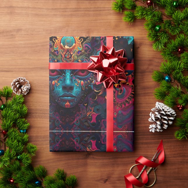 Fire of the Gods Gift Tag Wrapping Paper (Holiday Gift)