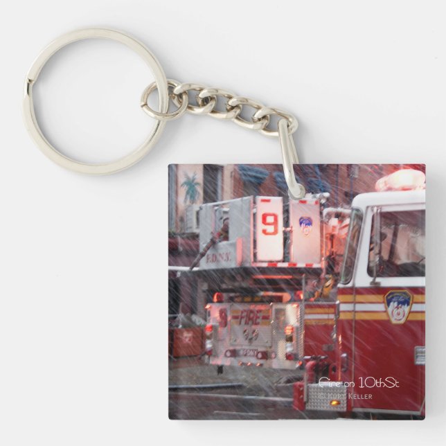 Fire On 10th ST Key Ring (Front)
