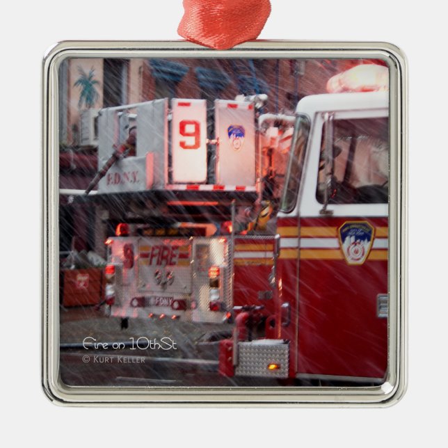 Fire On 10th ST Metal Tree Decoration (Front)