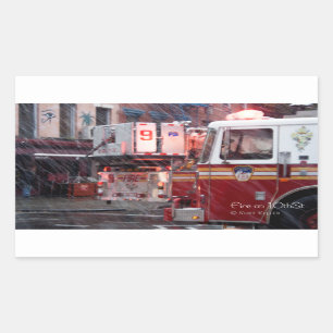 Fire On 10th ST Rectangular Sticker