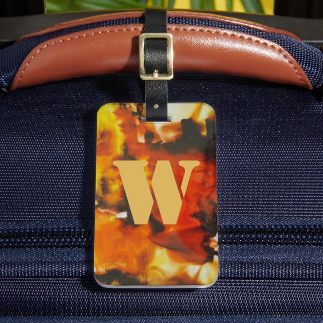 Fire on Glass Luggage Tag (Front Insitu 2)
