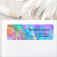 fire opal background labels