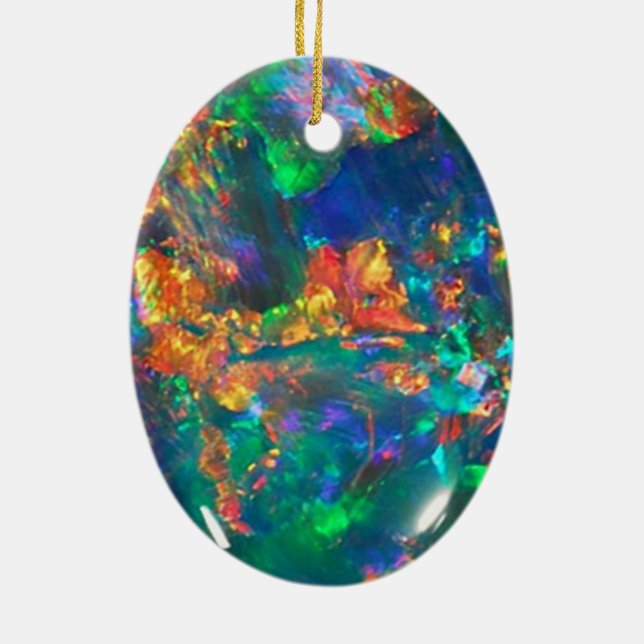 Fire Opal Ceramic Tree Decoration (Back)
