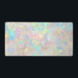 fire opal faux chunky glitter desk mat<br><div class="desc">opal inspired design desk mat</div>