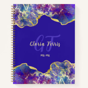 Fire Opal Gems and Glitzy Gold Veins Notebook