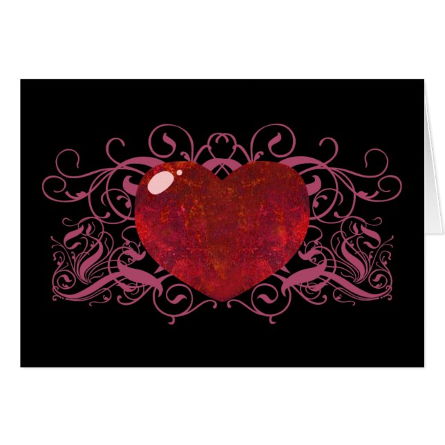 Fire Opal Heart (Front Horizontal)