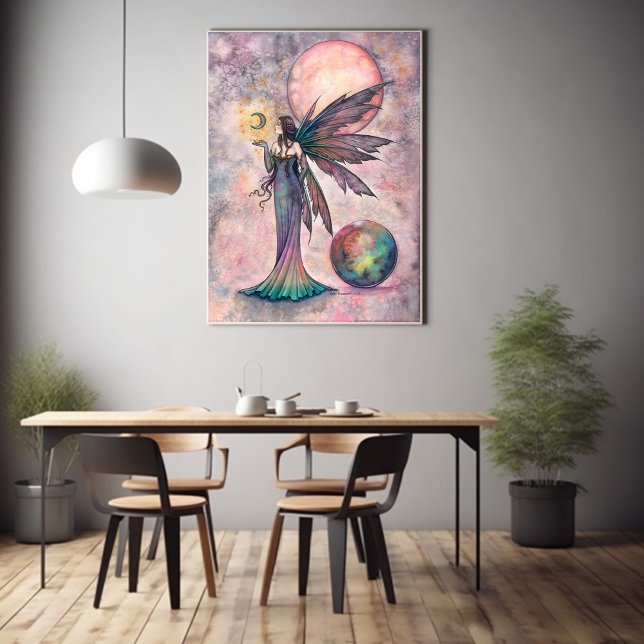 Fire Opal Moon Fairy Fantasy Art by Molly Harrison Poster (Creator Uploaded)