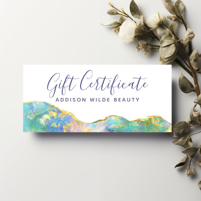 Fire Opal Rainbow Gemstone Modern Gift Certificate (Creator Uploaded)