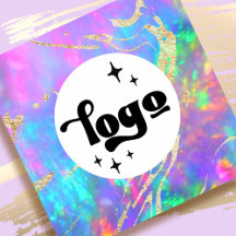 fire opal square business card