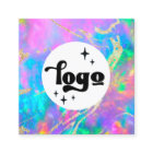 fire opal  square business card