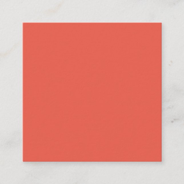 Fire Opal Square Business Card – Customisable (Front)