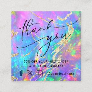 fire opal thank you discount card