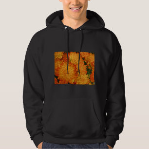 Fire Orange Chrysanthemums Hoodie