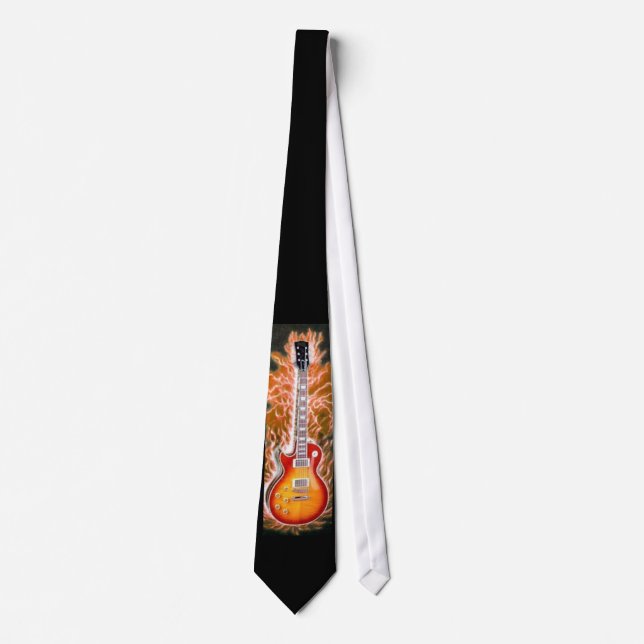 FIRE ORANGE GUITAR TIE (Front)