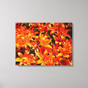 Fire Orange Lily Flower Canvas Print